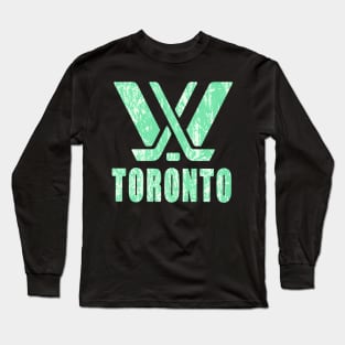 Green Toronto Distressed effect logo Long Sleeve T-Shirt